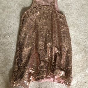 NWT LAUREN Conrad rose gold swing dress